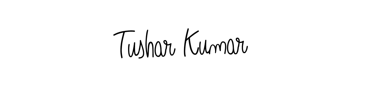 The best way (Angelique-Rose-font-FFP) to make a short signature is to pick only two or three words in your name. The name Tushar Kumar include a total of six letters. For converting this name. Tushar Kumar signature style 5 images and pictures png