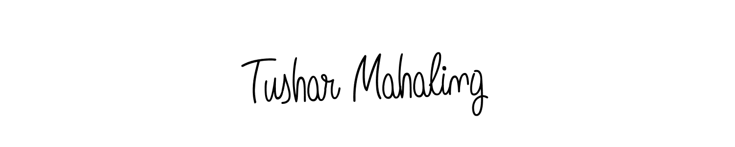 Use a signature maker to create a handwritten signature online. With this signature software, you can design (Angelique-Rose-font-FFP) your own signature for name Tushar Mahaling. Tushar Mahaling signature style 5 images and pictures png