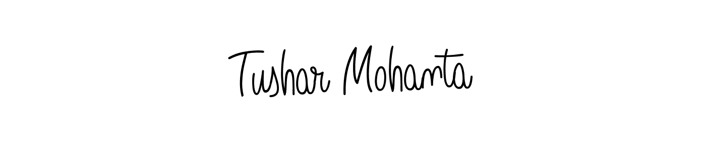 You should practise on your own different ways (Angelique-Rose-font-FFP) to write your name (Tushar Mohanta) in signature. don't let someone else do it for you. Tushar Mohanta signature style 5 images and pictures png