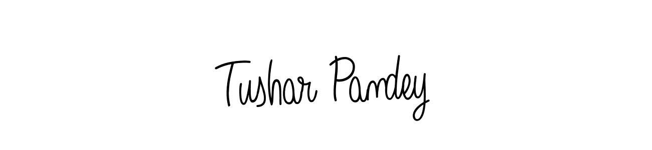 You should practise on your own different ways (Angelique-Rose-font-FFP) to write your name (Tushar Pandey) in signature. don't let someone else do it for you. Tushar Pandey signature style 5 images and pictures png