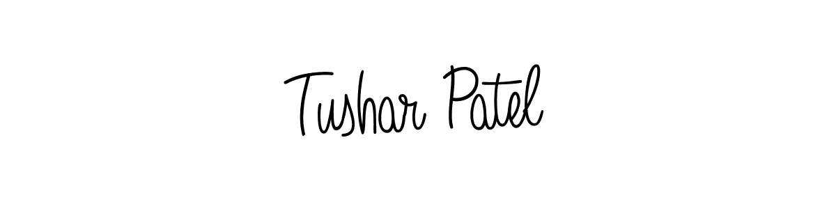 The best way (Angelique-Rose-font-FFP) to make a short signature is to pick only two or three words in your name. The name Tushar Patel include a total of six letters. For converting this name. Tushar Patel signature style 5 images and pictures png