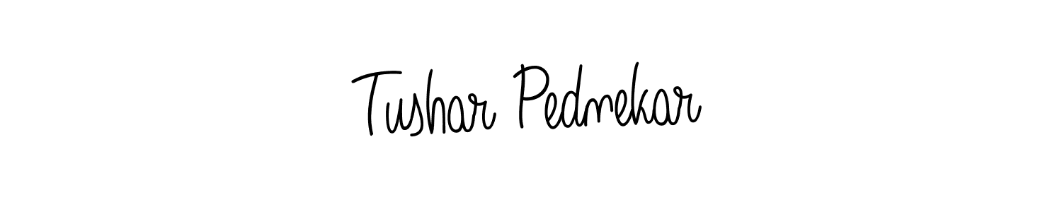 Make a beautiful signature design for name Tushar Pednekar. With this signature (Angelique-Rose-font-FFP) style, you can create a handwritten signature for free. Tushar Pednekar signature style 5 images and pictures png