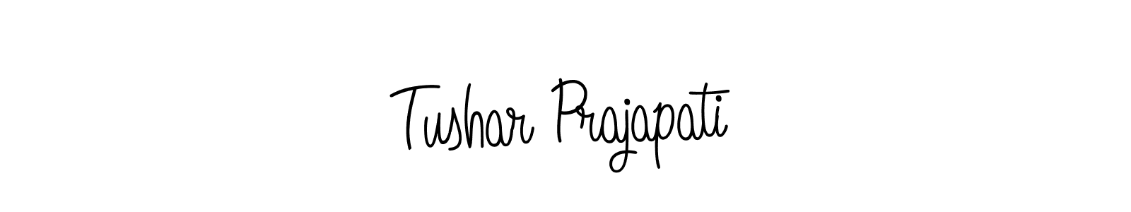 Tushar Prajapati stylish signature style. Best Handwritten Sign (Angelique-Rose-font-FFP) for my name. Handwritten Signature Collection Ideas for my name Tushar Prajapati. Tushar Prajapati signature style 5 images and pictures png