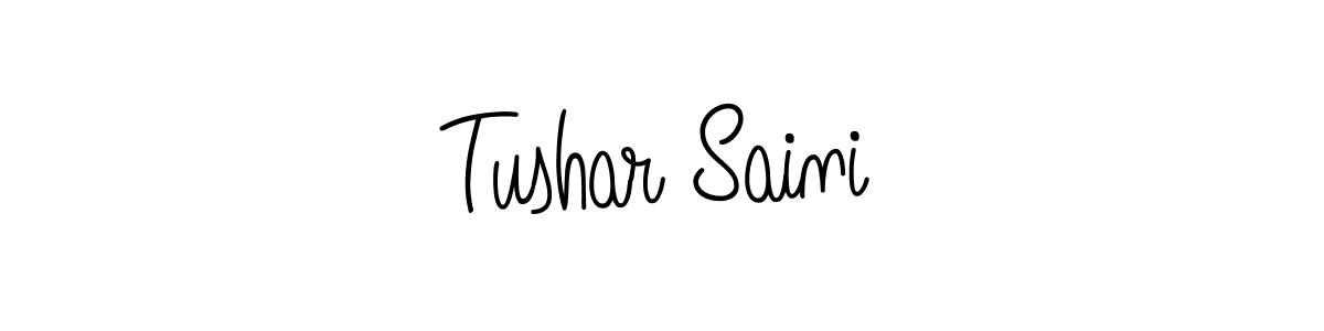 Create a beautiful signature design for name Tushar Saini. With this signature (Angelique-Rose-font-FFP) fonts, you can make a handwritten signature for free. Tushar Saini signature style 5 images and pictures png