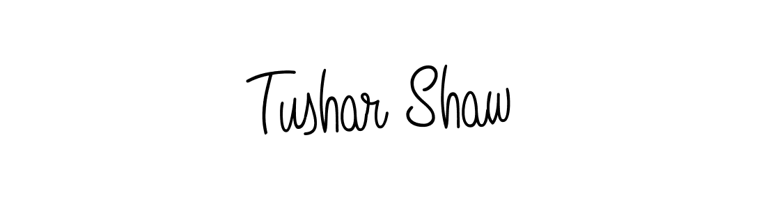 You should practise on your own different ways (Angelique-Rose-font-FFP) to write your name (Tushar Shaw) in signature. don't let someone else do it for you. Tushar Shaw signature style 5 images and pictures png