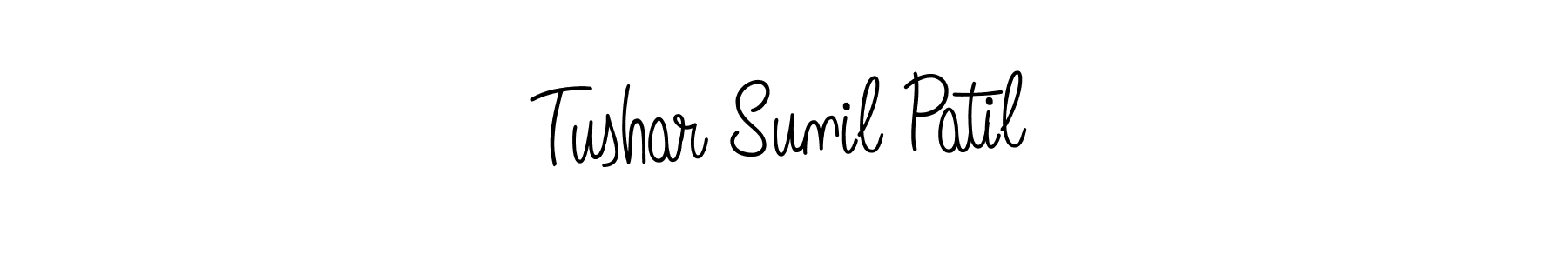 How to make Tushar Sunil Patil name signature. Use Angelique-Rose-font-FFP style for creating short signs online. This is the latest handwritten sign. Tushar Sunil Patil signature style 5 images and pictures png