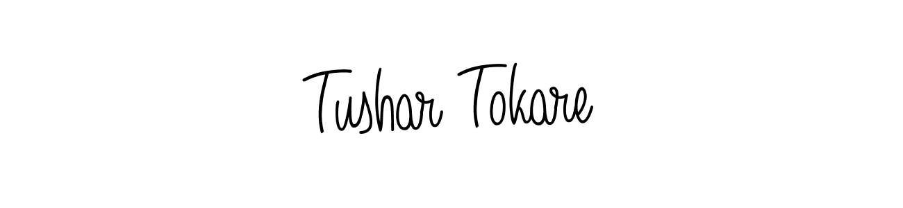 Use a signature maker to create a handwritten signature online. With this signature software, you can design (Angelique-Rose-font-FFP) your own signature for name Tushar Tokare. Tushar Tokare signature style 5 images and pictures png