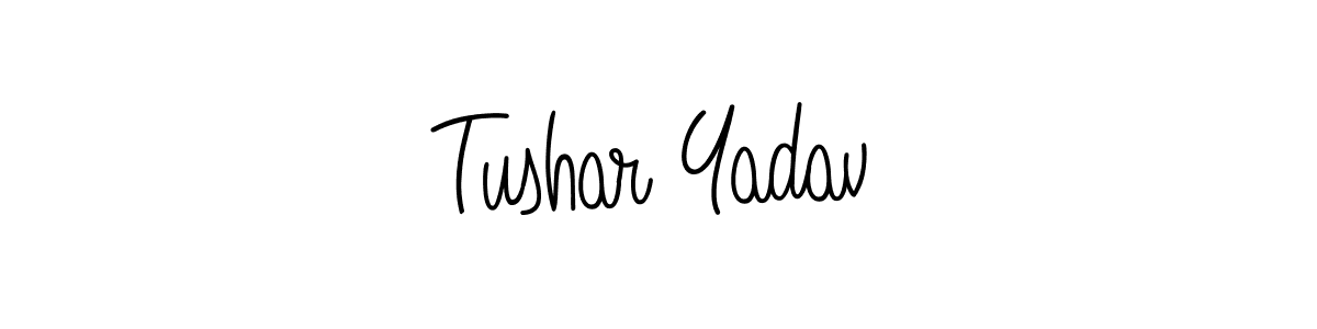 Design your own signature with our free online signature maker. With this signature software, you can create a handwritten (Angelique-Rose-font-FFP) signature for name Tushar Yadav. Tushar Yadav signature style 5 images and pictures png