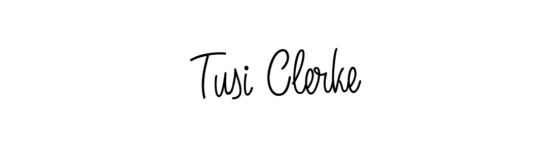 Tusi Clerke stylish signature style. Best Handwritten Sign (Angelique-Rose-font-FFP) for my name. Handwritten Signature Collection Ideas for my name Tusi Clerke. Tusi Clerke signature style 5 images and pictures png