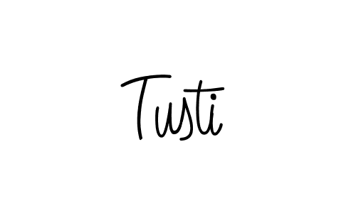 Make a beautiful signature design for name Tusti. With this signature (Angelique-Rose-font-FFP) style, you can create a handwritten signature for free. Tusti signature style 5 images and pictures png