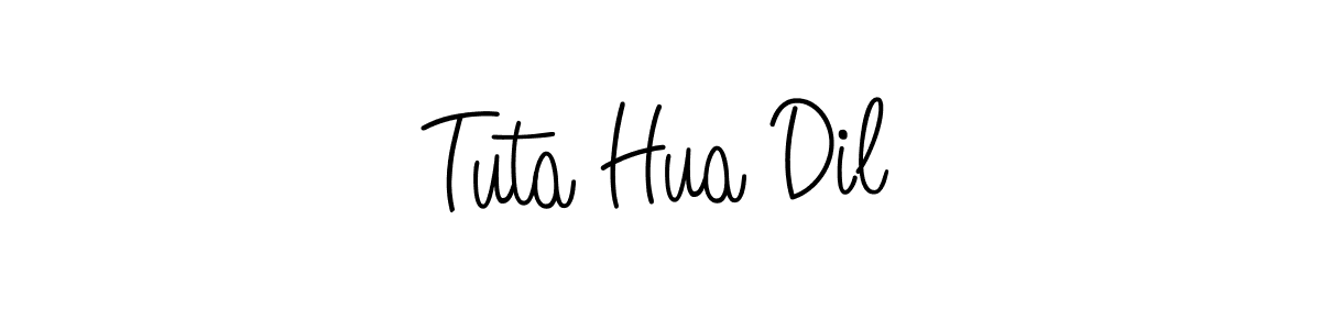 if you are searching for the best signature style for your name Tuta Hua Dil. so please give up your signature search. here we have designed multiple signature styles  using Angelique-Rose-font-FFP. Tuta Hua Dil signature style 5 images and pictures png