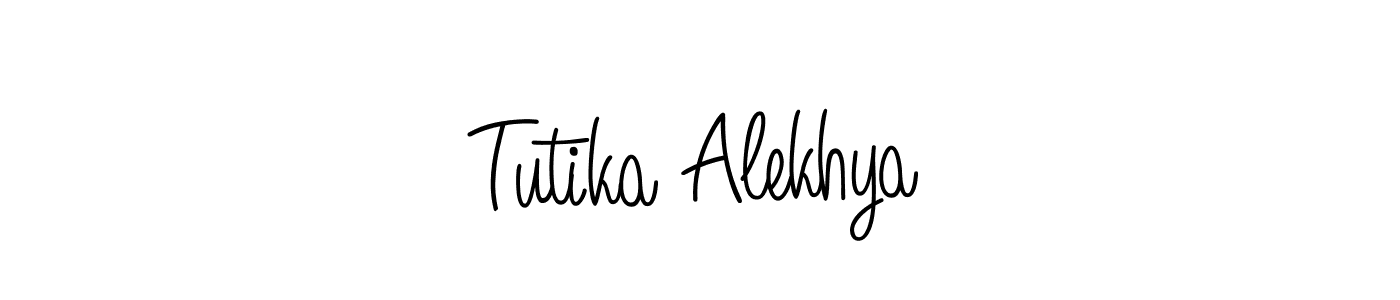 How to make Tutika Alekhya signature? Angelique-Rose-font-FFP is a professional autograph style. Create handwritten signature for Tutika Alekhya name. Tutika Alekhya signature style 5 images and pictures png