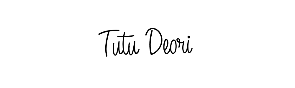 Use a signature maker to create a handwritten signature online. With this signature software, you can design (Angelique-Rose-font-FFP) your own signature for name Tutu Deori. Tutu Deori signature style 5 images and pictures png