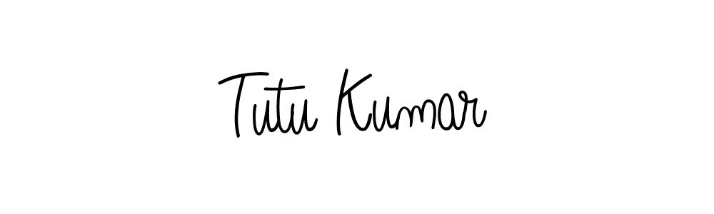 Make a beautiful signature design for name Tutu Kumar. With this signature (Angelique-Rose-font-FFP) style, you can create a handwritten signature for free. Tutu Kumar signature style 5 images and pictures png