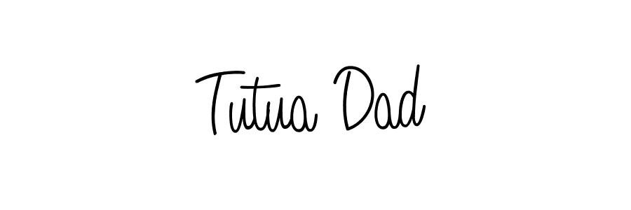 Make a beautiful signature design for name Tutua Dad. With this signature (Angelique-Rose-font-FFP) style, you can create a handwritten signature for free. Tutua Dad signature style 5 images and pictures png