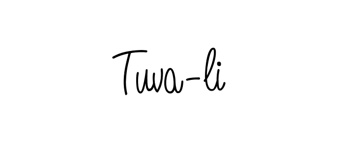 if you are searching for the best signature style for your name Tuva-li. so please give up your signature search. here we have designed multiple signature styles  using Angelique-Rose-font-FFP. Tuva-li signature style 5 images and pictures png