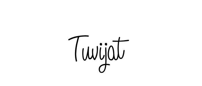 The best way (Angelique-Rose-font-FFP) to make a short signature is to pick only two or three words in your name. The name Tuvijat include a total of six letters. For converting this name. Tuvijat signature style 5 images and pictures png