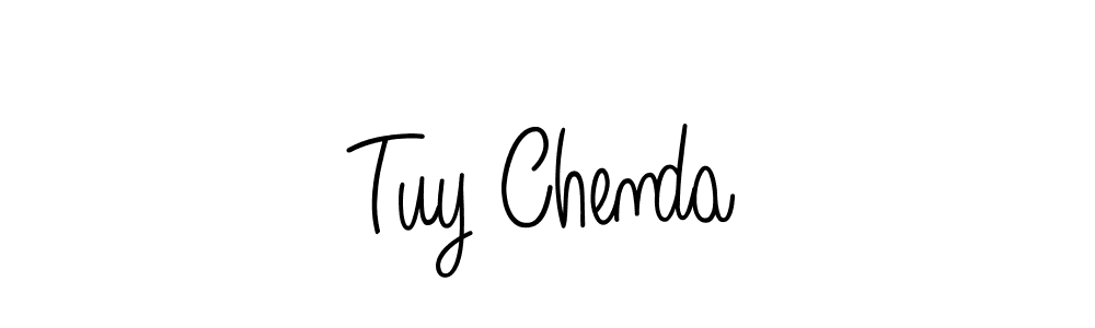 Use a signature maker to create a handwritten signature online. With this signature software, you can design (Angelique-Rose-font-FFP) your own signature for name Tuy Chenda. Tuy Chenda signature style 5 images and pictures png