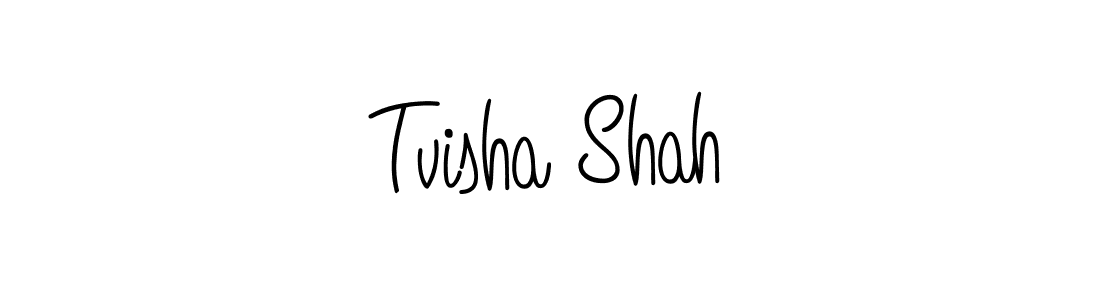 Make a beautiful signature design for name Tvisha Shah. With this signature (Angelique-Rose-font-FFP) style, you can create a handwritten signature for free. Tvisha Shah signature style 5 images and pictures png