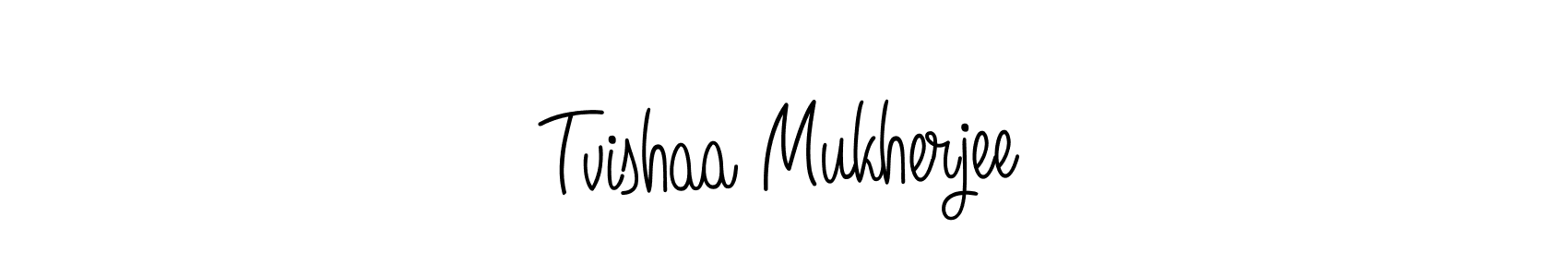 How to Draw Tvishaa Mukherjee signature style? Angelique-Rose-font-FFP is a latest design signature styles for name Tvishaa Mukherjee. Tvishaa Mukherjee signature style 5 images and pictures png