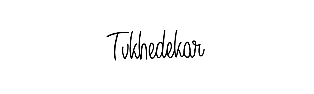 Make a beautiful signature design for name Tvkhedekar. With this signature (Angelique-Rose-font-FFP) style, you can create a handwritten signature for free. Tvkhedekar signature style 5 images and pictures png