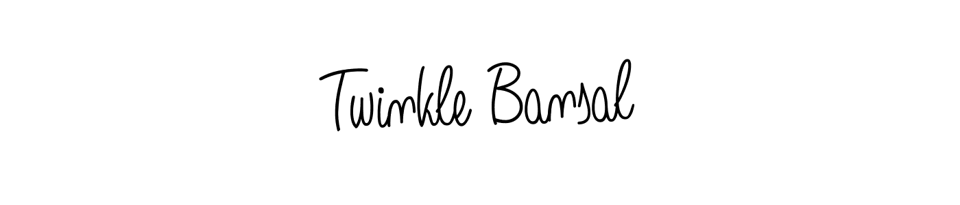 Use a signature maker to create a handwritten signature online. With this signature software, you can design (Angelique-Rose-font-FFP) your own signature for name Twinkle Bansal. Twinkle Bansal signature style 5 images and pictures png