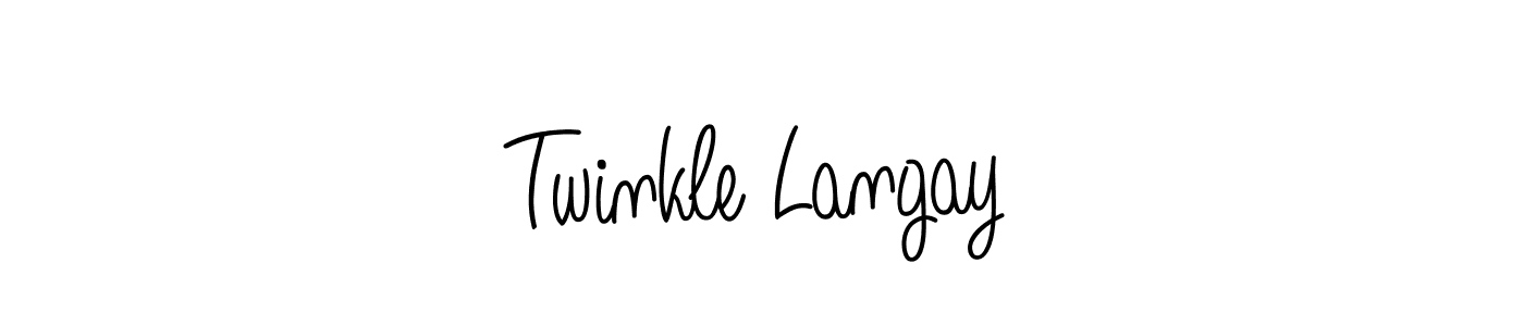 How to make Twinkle Langay name signature. Use Angelique-Rose-font-FFP style for creating short signs online. This is the latest handwritten sign. Twinkle Langay signature style 5 images and pictures png