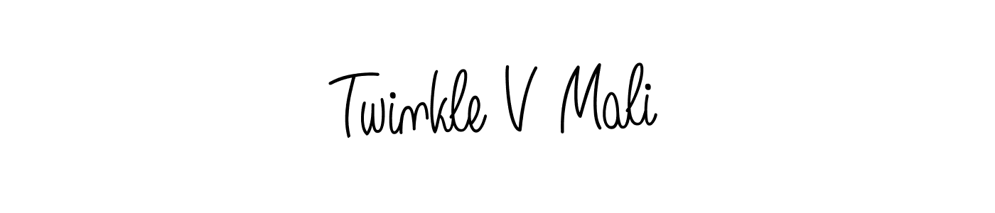 How to make Twinkle V Mali signature? Angelique-Rose-font-FFP is a professional autograph style. Create handwritten signature for Twinkle V Mali name. Twinkle V Mali signature style 5 images and pictures png