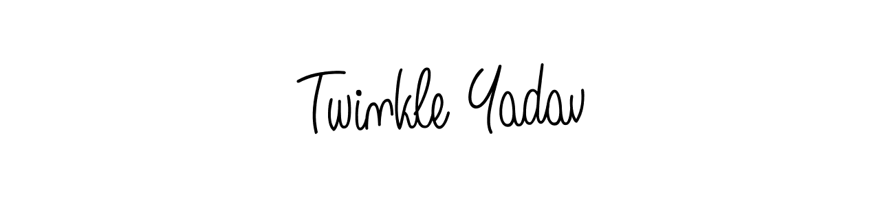 The best way (Angelique-Rose-font-FFP) to make a short signature is to pick only two or three words in your name. The name Twinkle Yadav include a total of six letters. For converting this name. Twinkle Yadav signature style 5 images and pictures png