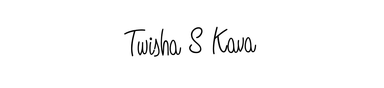 Design your own signature with our free online signature maker. With this signature software, you can create a handwritten (Angelique-Rose-font-FFP) signature for name Twisha S Kava. Twisha S Kava signature style 5 images and pictures png