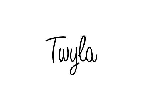 You should practise on your own different ways (Angelique-Rose-font-FFP) to write your name (Twyla) in signature. don't let someone else do it for you. Twyla signature style 5 images and pictures png