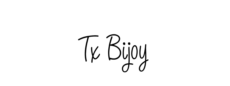 Design your own signature with our free online signature maker. With this signature software, you can create a handwritten (Angelique-Rose-font-FFP) signature for name Tx Bijoy. Tx Bijoy signature style 5 images and pictures png