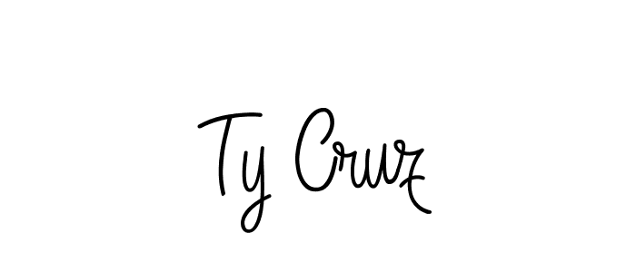 Use a signature maker to create a handwritten signature online. With this signature software, you can design (Angelique-Rose-font-FFP) your own signature for name Ty Cruz. Ty Cruz signature style 5 images and pictures png