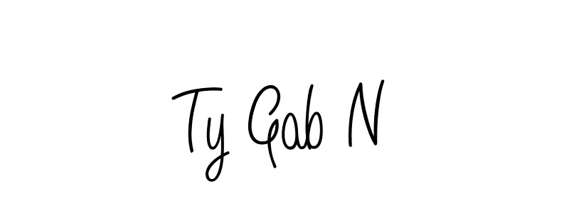 Also we have Ty Gab N name is the best signature style. Create professional handwritten signature collection using Angelique-Rose-font-FFP autograph style. Ty Gab N signature style 5 images and pictures png
