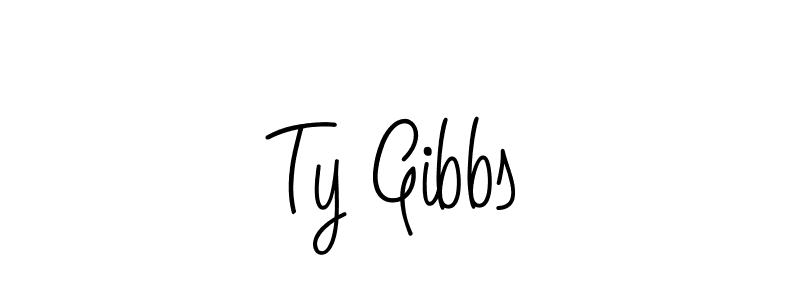 The best way (Angelique-Rose-font-FFP) to make a short signature is to pick only two or three words in your name. The name Ty Gibbs include a total of six letters. For converting this name. Ty Gibbs signature style 5 images and pictures png