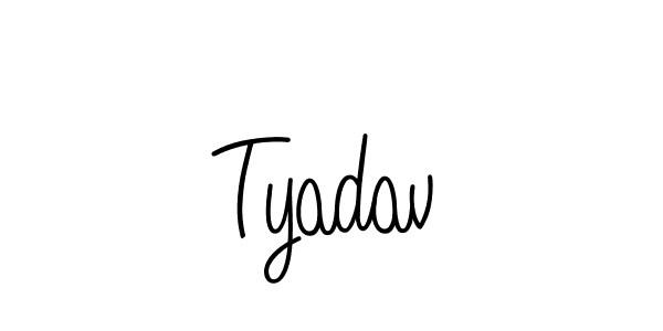 Make a beautiful signature design for name Tyadav. With this signature (Angelique-Rose-font-FFP) style, you can create a handwritten signature for free. Tyadav signature style 5 images and pictures png