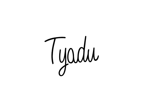 Make a beautiful signature design for name Tyadu. With this signature (Angelique-Rose-font-FFP) style, you can create a handwritten signature for free. Tyadu signature style 5 images and pictures png