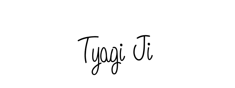 You should practise on your own different ways (Angelique-Rose-font-FFP) to write your name (Tyagi Ji) in signature. don't let someone else do it for you. Tyagi Ji signature style 5 images and pictures png