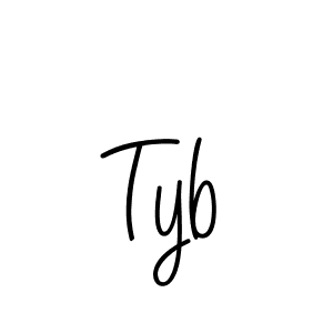 How to make Tyb signature? Angelique-Rose-font-FFP is a professional autograph style. Create handwritten signature for Tyb name. Tyb signature style 5 images and pictures png