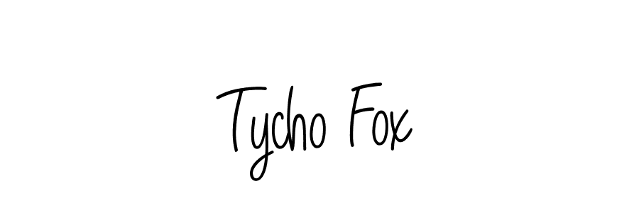 You should practise on your own different ways (Angelique-Rose-font-FFP) to write your name (Tycho Fox) in signature. don't let someone else do it for you. Tycho Fox signature style 5 images and pictures png