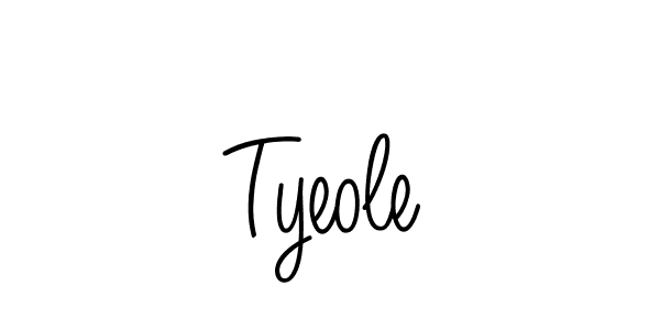 Also we have Tyeole name is the best signature style. Create professional handwritten signature collection using Angelique-Rose-font-FFP autograph style. Tyeole signature style 5 images and pictures png
