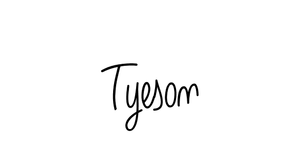 Create a beautiful signature design for name Tyeson. With this signature (Angelique-Rose-font-FFP) fonts, you can make a handwritten signature for free. Tyeson signature style 5 images and pictures png