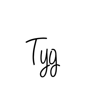 Tyg stylish signature style. Best Handwritten Sign (Angelique-Rose-font-FFP) for my name. Handwritten Signature Collection Ideas for my name Tyg. Tyg signature style 5 images and pictures png