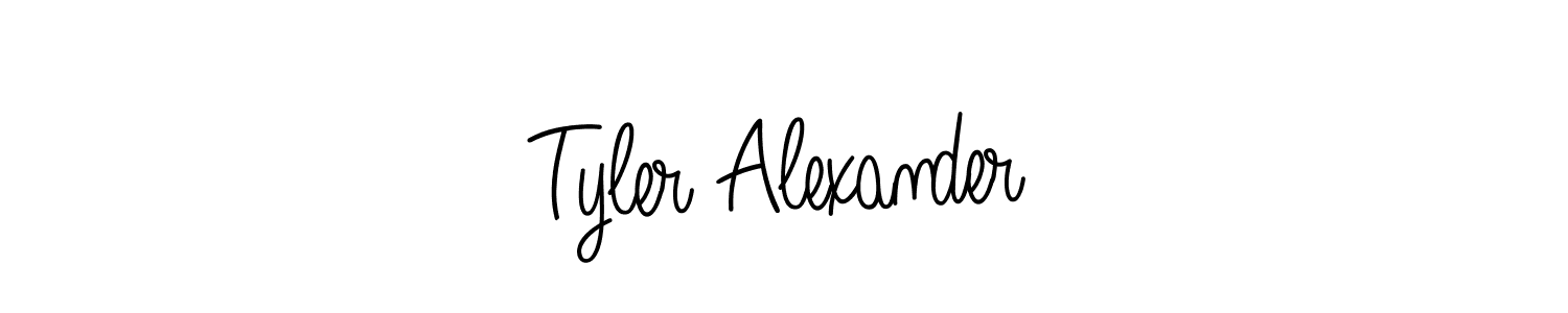 The best way (Angelique-Rose-font-FFP) to make a short signature is to pick only two or three words in your name. The name Tyler Alexander include a total of six letters. For converting this name. Tyler Alexander signature style 5 images and pictures png