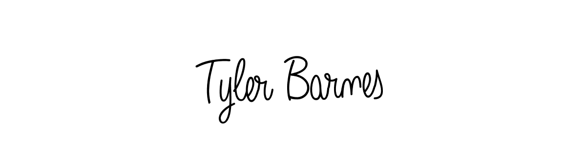 You should practise on your own different ways (Angelique-Rose-font-FFP) to write your name (Tyler Barnes) in signature. don't let someone else do it for you. Tyler Barnes signature style 5 images and pictures png
