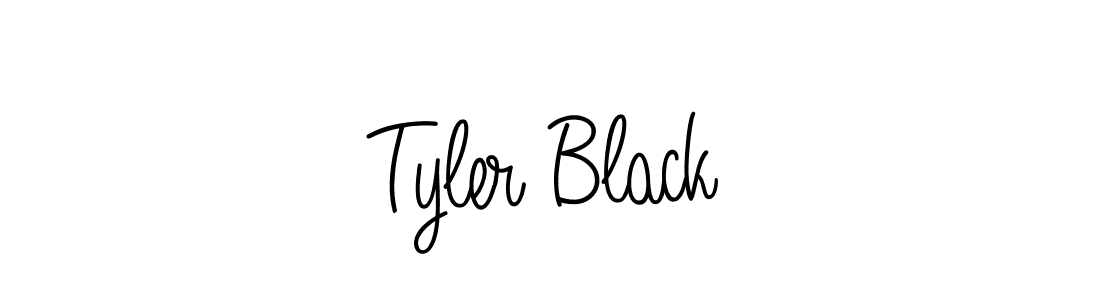 Make a beautiful signature design for name Tyler Black. With this signature (Angelique-Rose-font-FFP) style, you can create a handwritten signature for free. Tyler Black signature style 5 images and pictures png