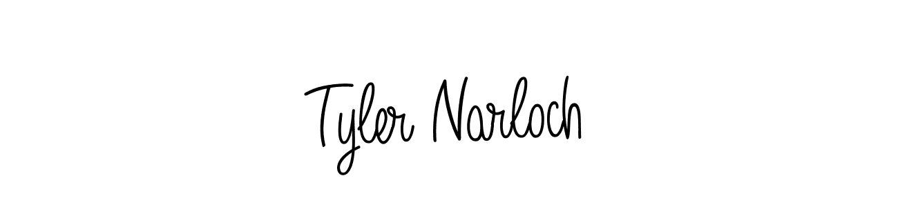 Create a beautiful signature design for name Tyler Narloch. With this signature (Angelique-Rose-font-FFP) fonts, you can make a handwritten signature for free. Tyler Narloch signature style 5 images and pictures png