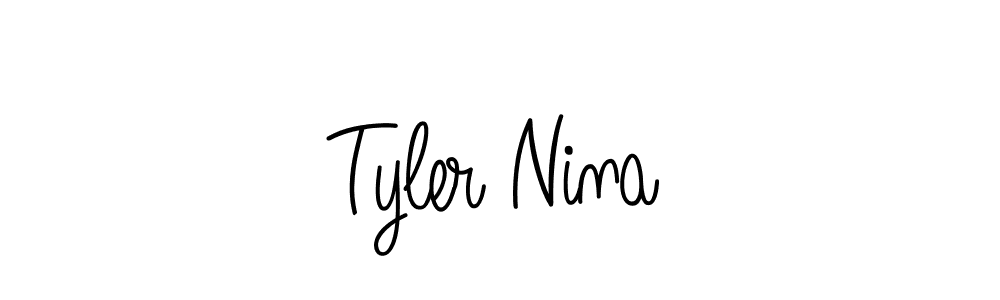 Check out images of Autograph of Tyler Nina name. Actor Tyler Nina Signature Style. Angelique-Rose-font-FFP is a professional sign style online. Tyler Nina signature style 5 images and pictures png