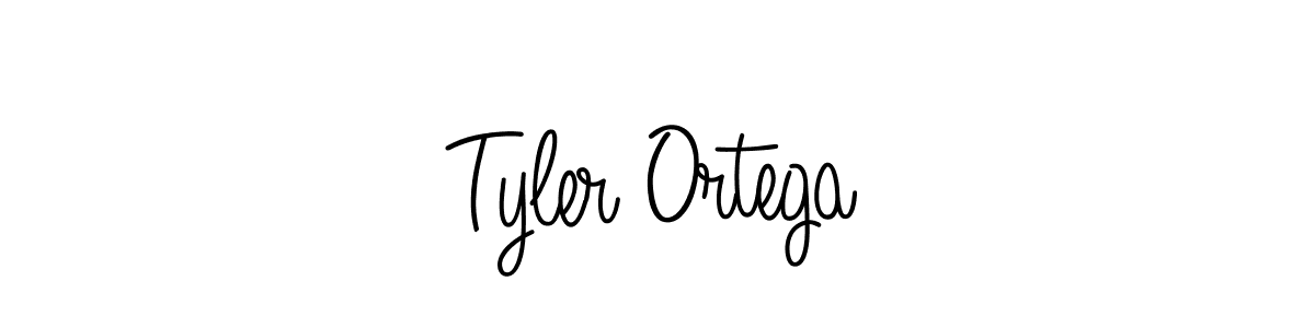 Tyler Ortega stylish signature style. Best Handwritten Sign (Angelique-Rose-font-FFP) for my name. Handwritten Signature Collection Ideas for my name Tyler Ortega. Tyler Ortega signature style 5 images and pictures png