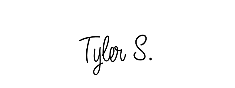 The best way (Angelique-Rose-font-FFP) to make a short signature is to pick only two or three words in your name. The name Tyler S. include a total of six letters. For converting this name. Tyler S. signature style 5 images and pictures png